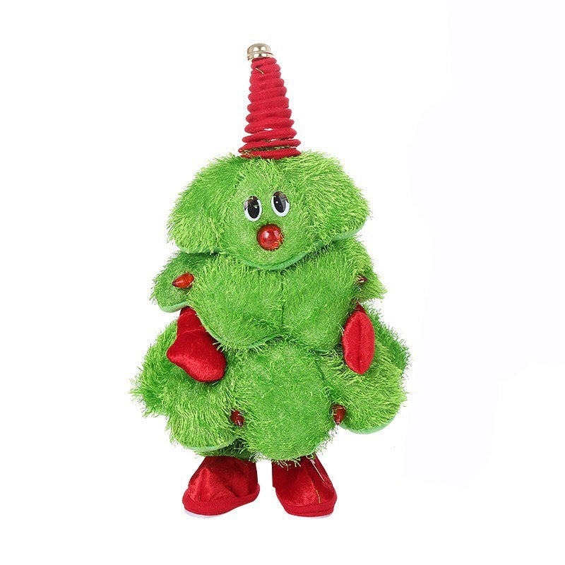 Wisted Wiggle Hip Christmas Tree Singing Dance Plush Toy Musical Doll Stuffed Animated Gift for Kid - Sluxe Fashions