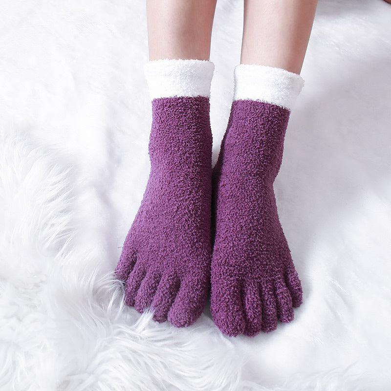 Women's Autumn And Winter Thermal Coral Fleece Sleeping Socks