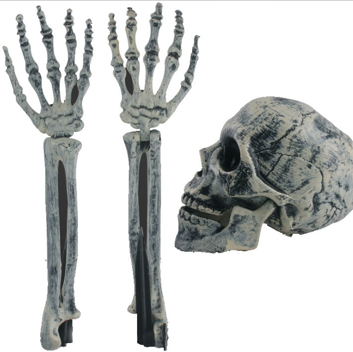 Halloween decoration props skull claws horror funny simulation haunted house garden plastic  simulation ornaments