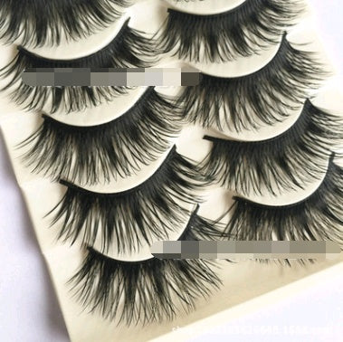 False eyelashes, thick cross section, five pairs of eyelashes