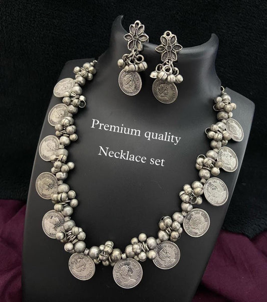 Afghani inspired necklace set Indowestern necklace Western jewellery - Sluxe Global